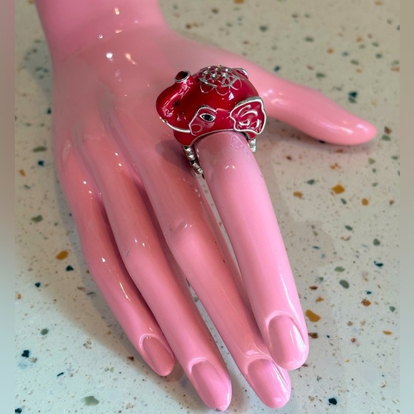 Pink Elephant‎ Ring with Stretch Comfort Band - Picture 10 of 10
